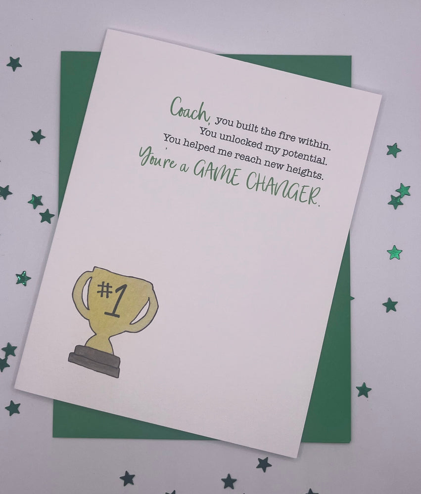Coach, You're a Game Changer Card