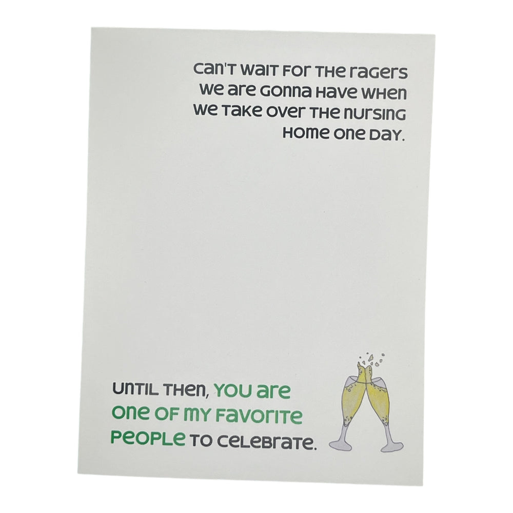 Ragers in the Nursing Home Birthday Card