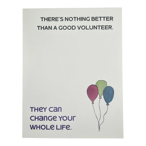 Nothing Better than a Good Volunteer Card