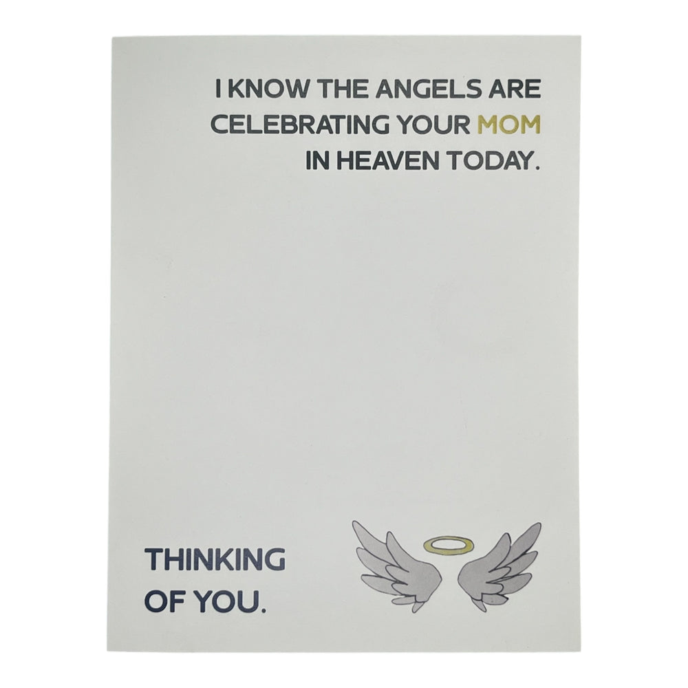 Angels are Celebrating your Mom Today Card