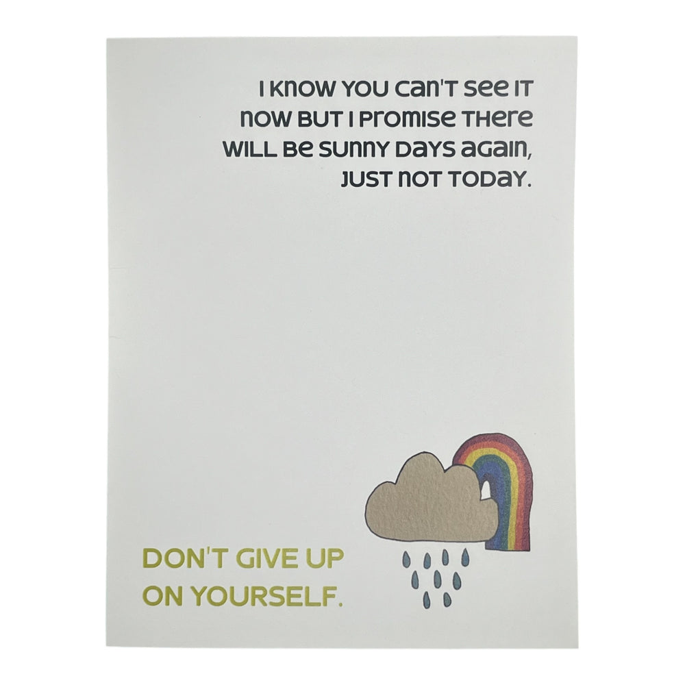 Don't Give Up on Yourself Card
