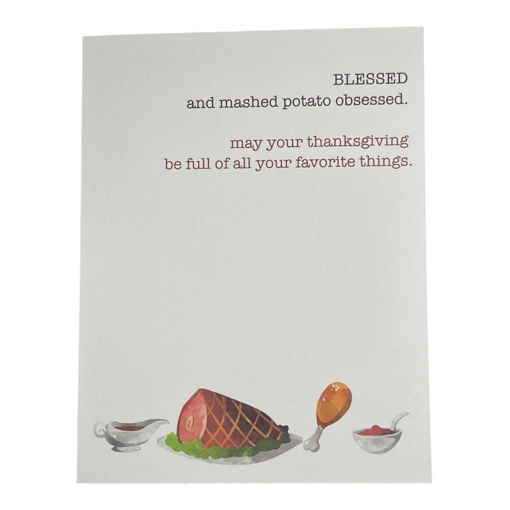 Blessed and Mash Potato Obsessed Card