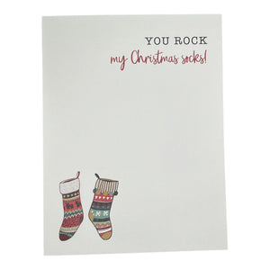 You Rock my Christmas Socks Card