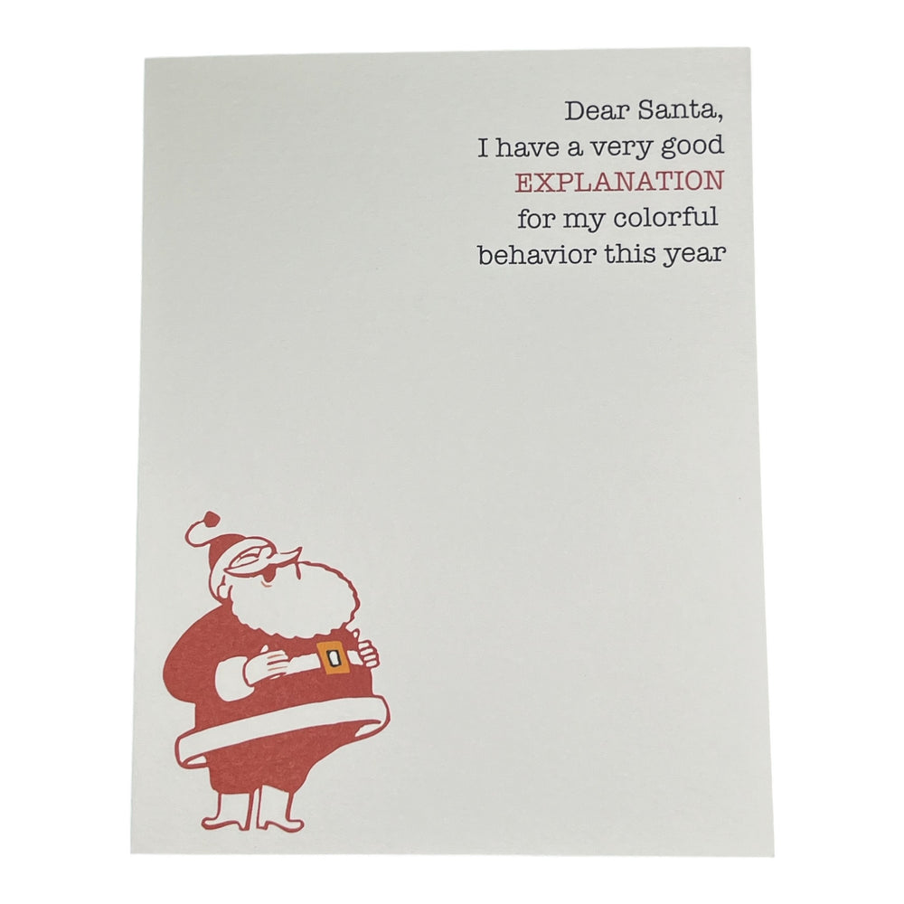 Dear Santa...I Can Explain Card