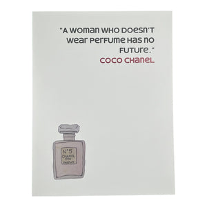 CoCo Chanel and Perfume Card