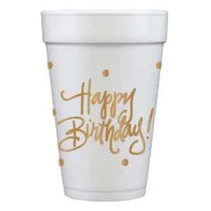 Happy Birthday Foam Cups