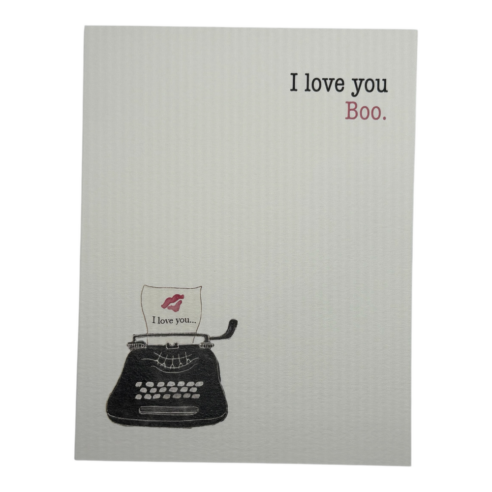 I Love You Boo Card