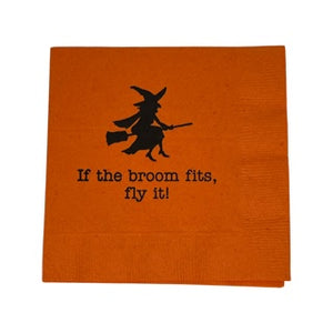 If the Broom Fits, Fly It Cocktail Napkins
